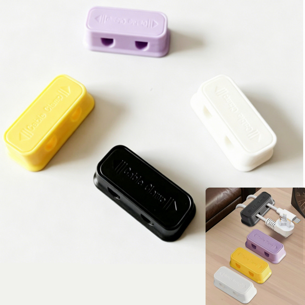 Home Office Call Center - Magnetic cable clips Dual Cord Holder