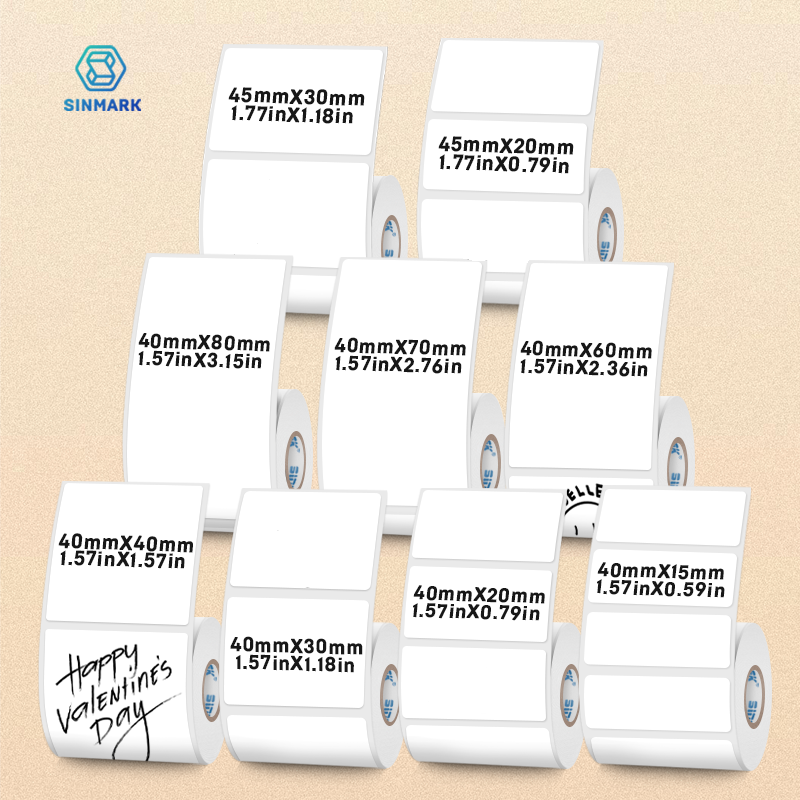 Label Maker Machine - SINMARK 2 Rolls Thermal Label Stickers