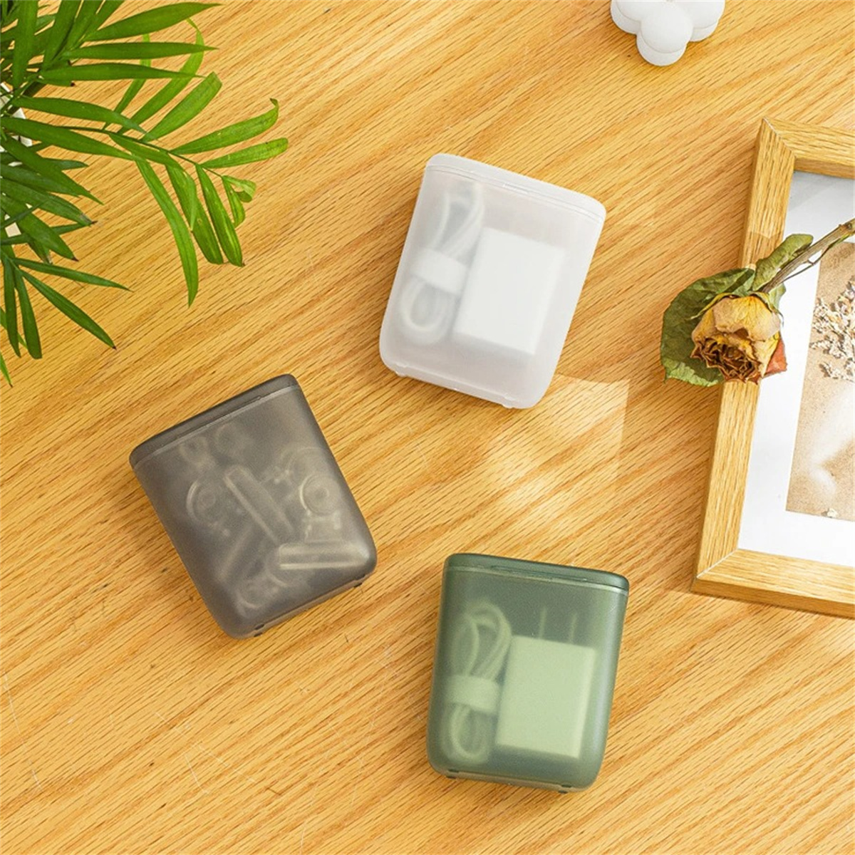 Home Office Call Center - Desktop Data Cable Storage Box Dustproof