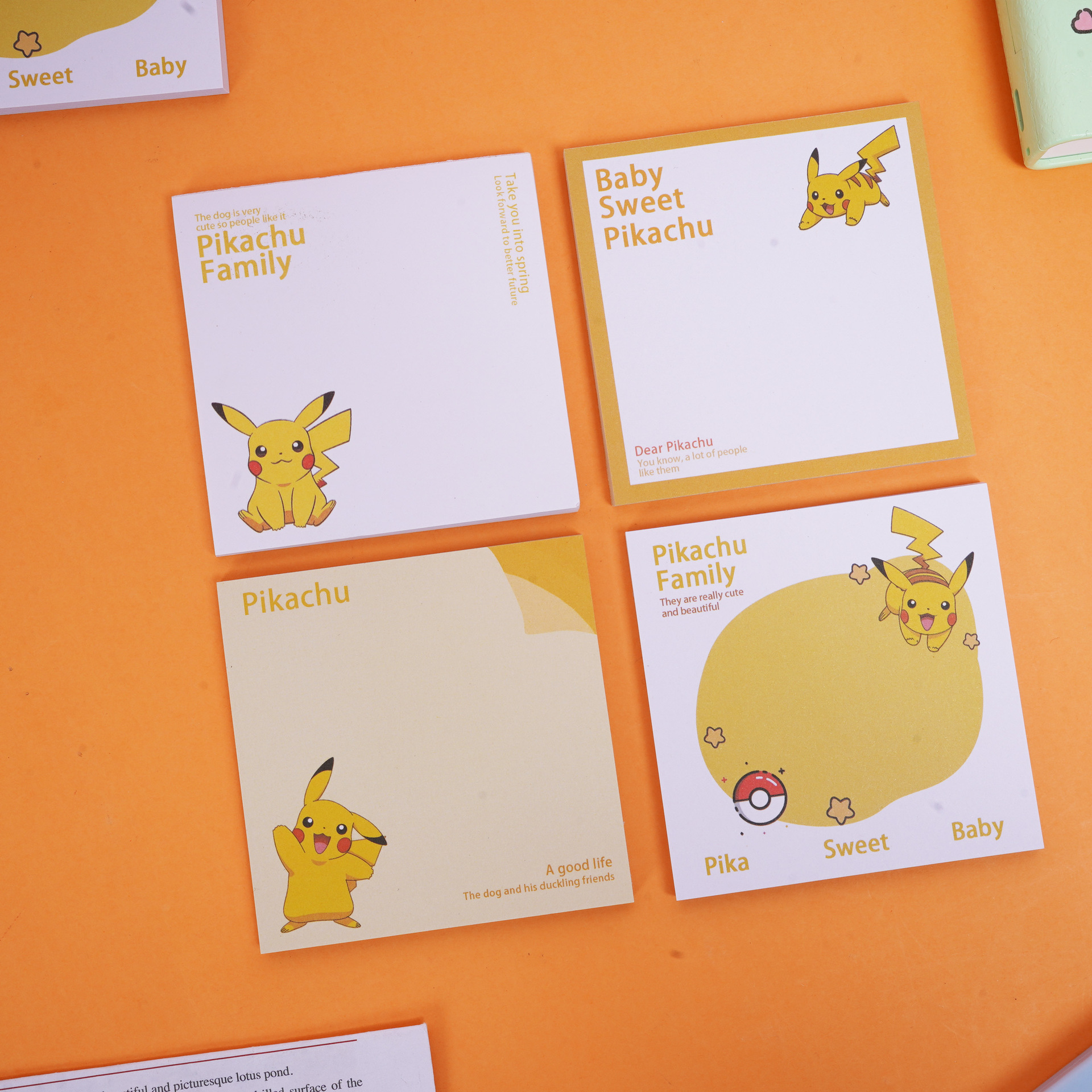 Sticky Note Dispenser - Cute Pikachu Ins Simple Sticky Notes