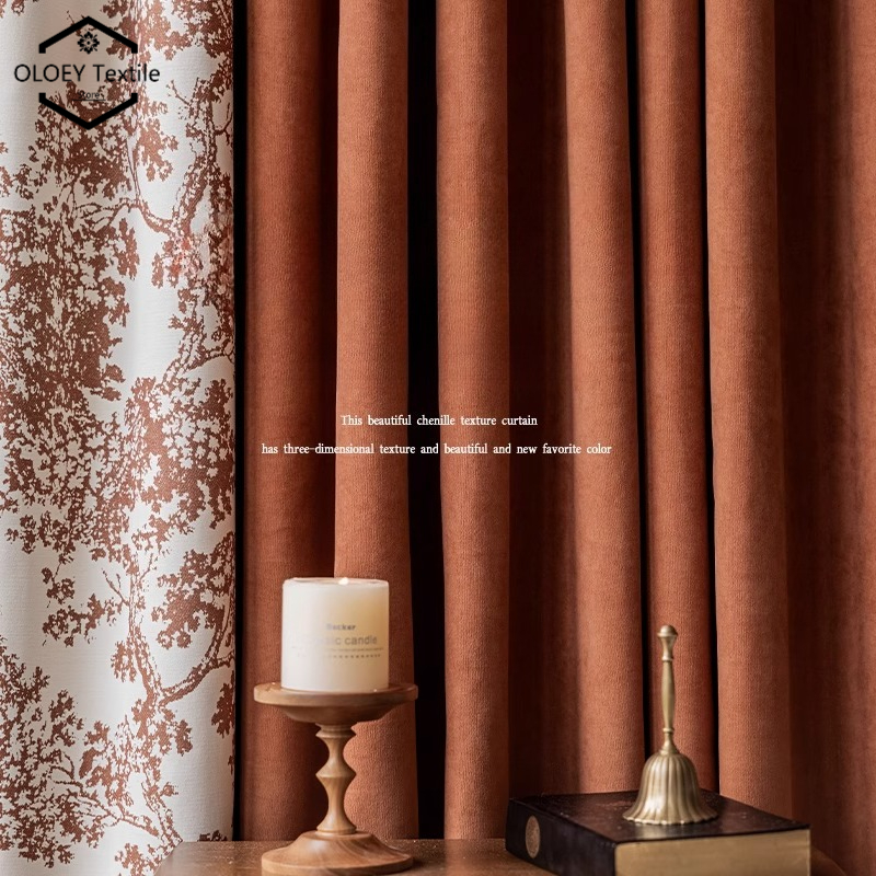 Home Office Buy - Custom Luxury Chenille Curtain American Hotel