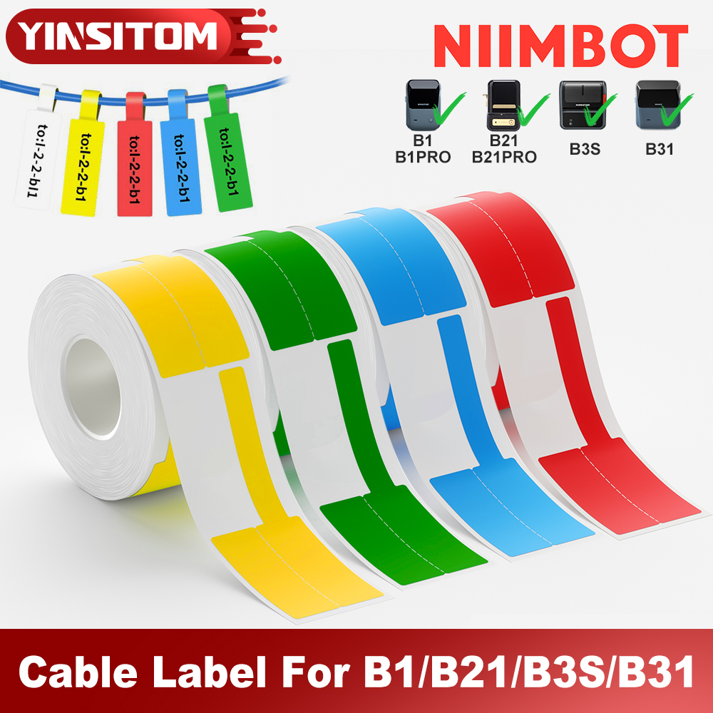 Label Maker Machine - Niimbot Color Cable Label Waterproof Thermal