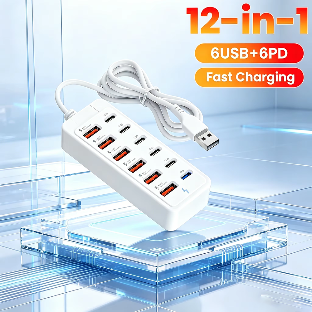 Home Office Call Center - 12in1 Power Strip Desktop Super Fast