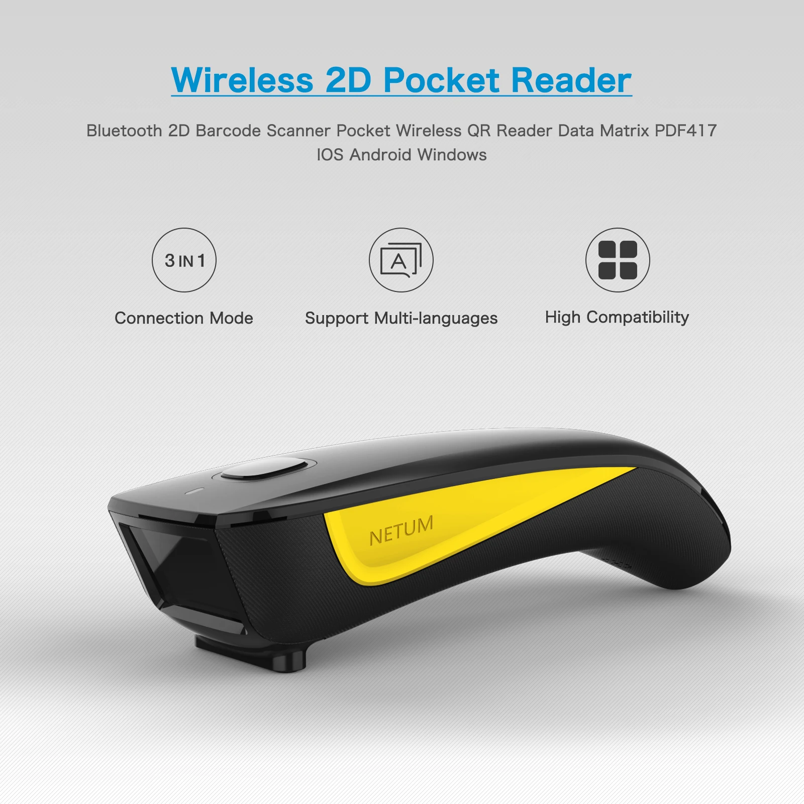 NETUM C750 Bluetooth 2D Barcod - Document Scanner Portable recensione e prezzo