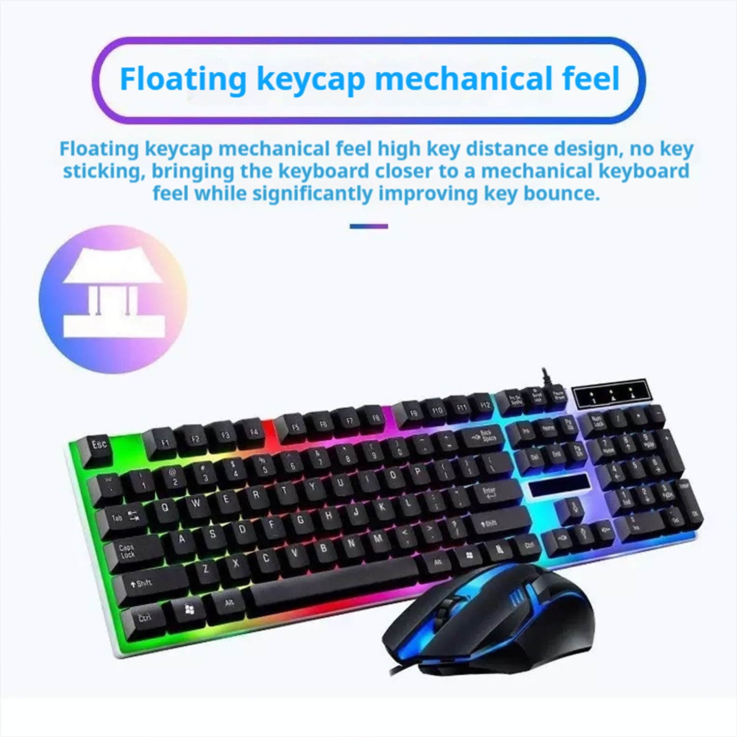 Gamer Keyboard And Mouse PC Ga - English Home Office recensione e prezzo