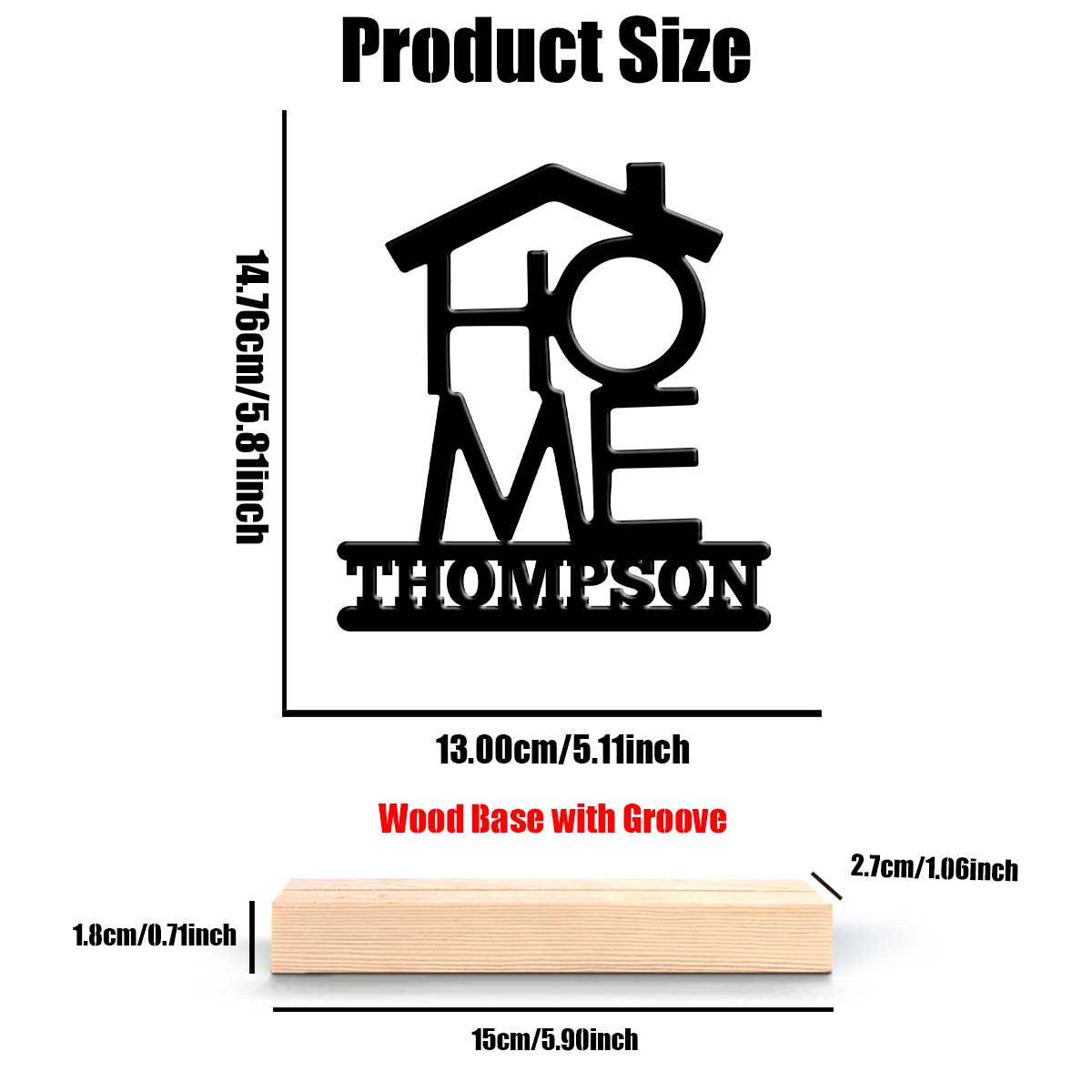 1Pc Csutom Home House Shape Wo - Home Office Art recensione e prezzo