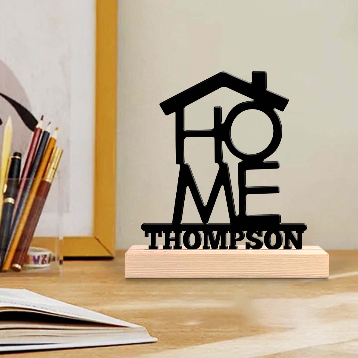 1Pc Csutom Home House Shape Wo - Home Office Art recensione e prezzo