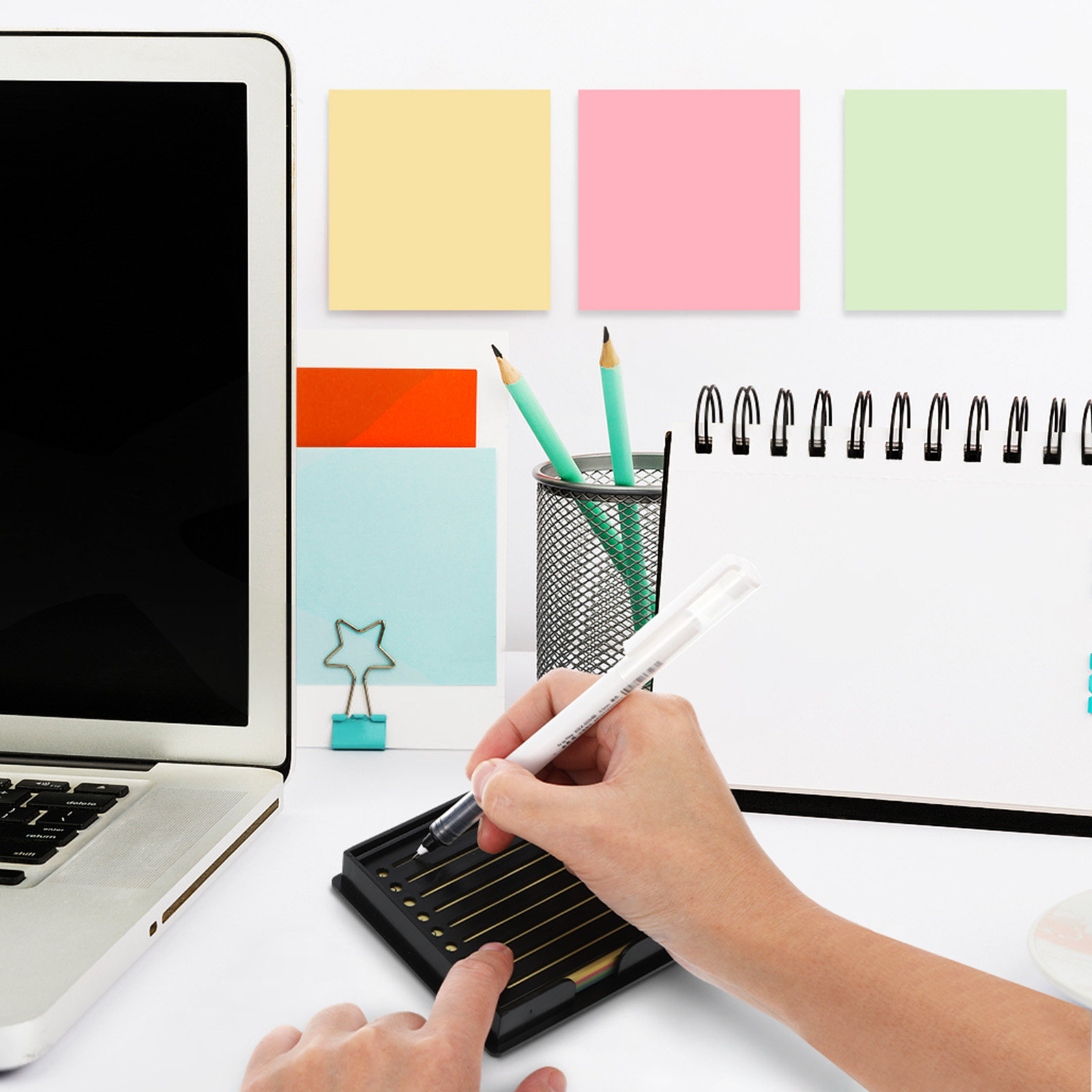 1Set Memo Note Template Holder - Sticky Note Dispenser recensione e prezzo
