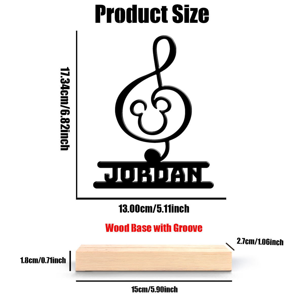 1Pc Csutom Name Musical Note W - Home Office Art recensione e prezzo