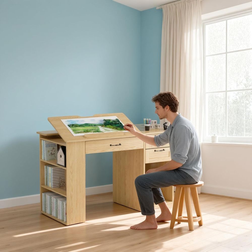 Adjustable Desk with Storage,  - Home Office Studio recensione e prezzo