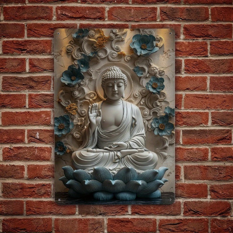 Zen Buddha Statue Aluminum Wal - Home Office Yoga Room Ideas recensione e prezzo