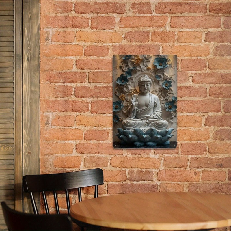 Zen Buddha Statue Aluminum Wal - Home Office Yoga Room Ideas recensione e prezzo