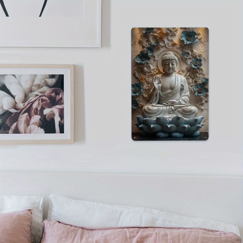 Zen Buddha Statue Aluminum Wal - Home Office Yoga Room Ideas recensione e prezzo