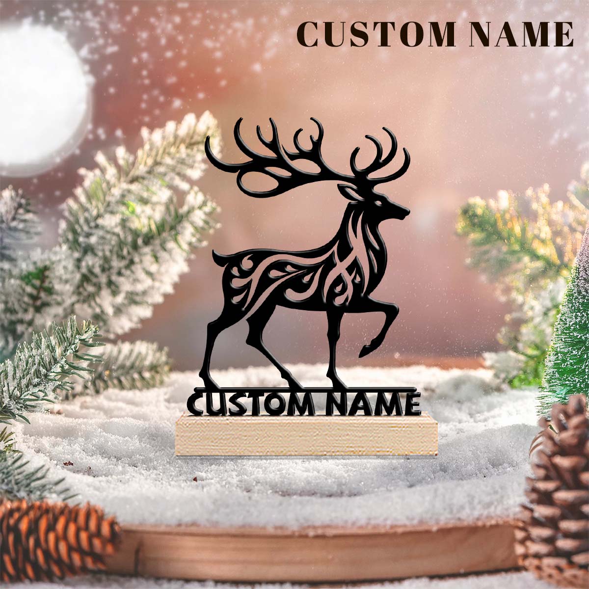 1Pc Csutom  Running Deer Woode - Home Office Art recensione e prezzo