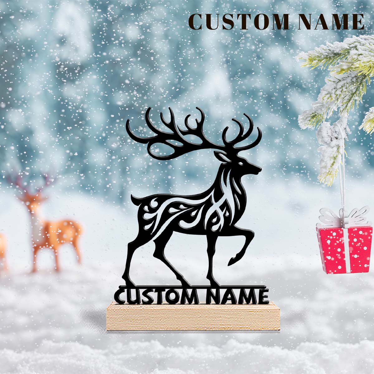 1Pc Csutom  Running Deer Woode - Home Office Art recensione e prezzo