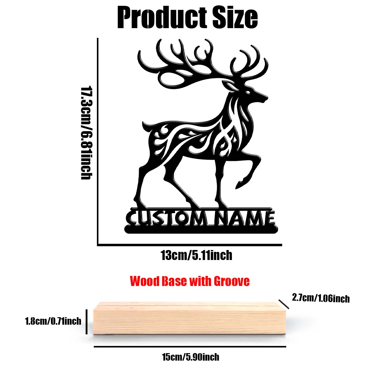 1Pc Csutom  Running Deer Woode - Home Office Art recensione e prezzo