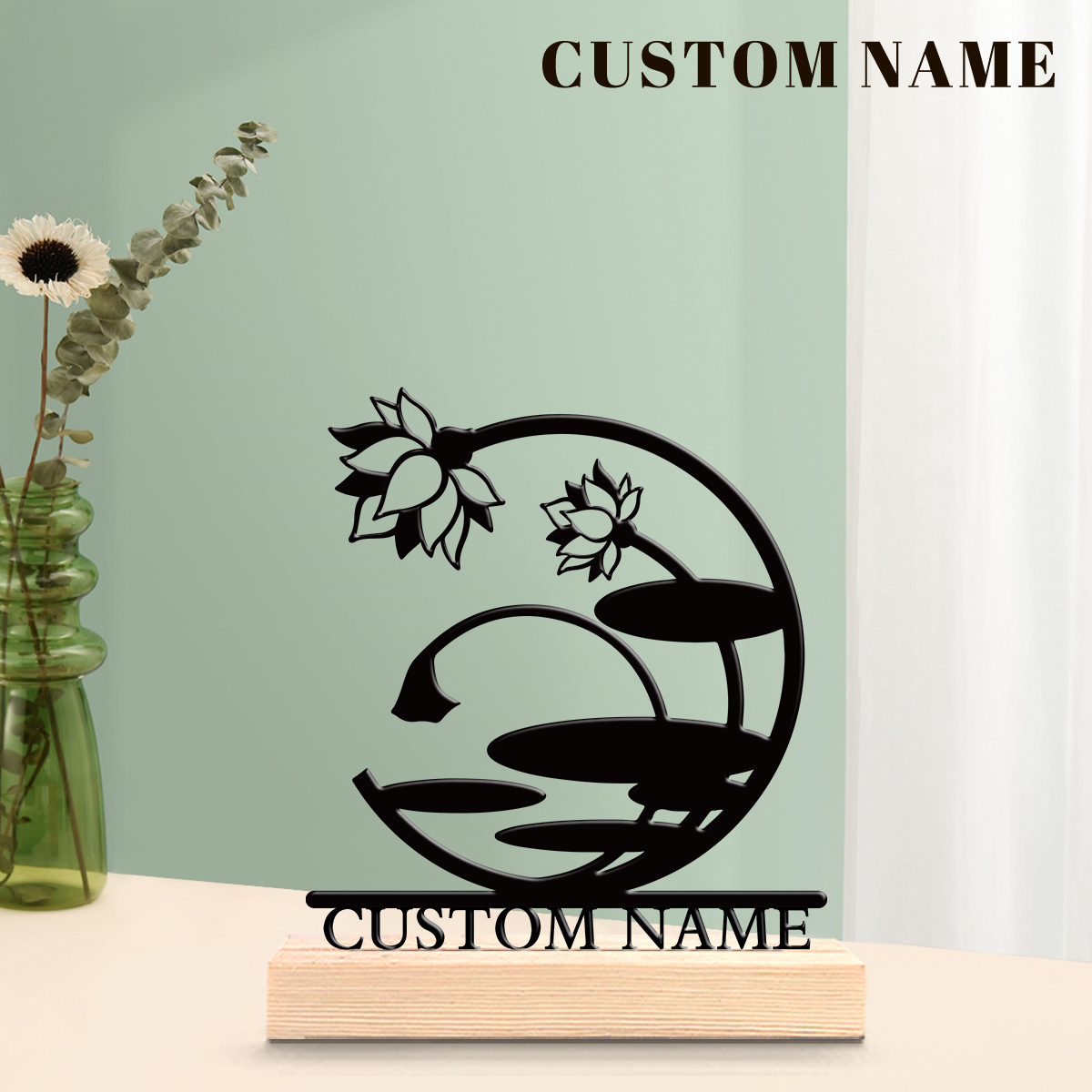 1Pc Csutom Name Blooming Lotus - Home Office Art recensione e prezzo