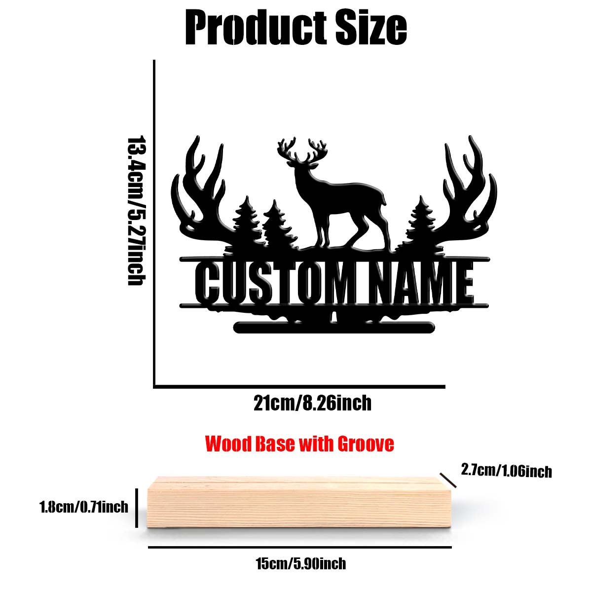 1Pc Csutom Forest Deer Wooden  - Home Office Art recensione e prezzo