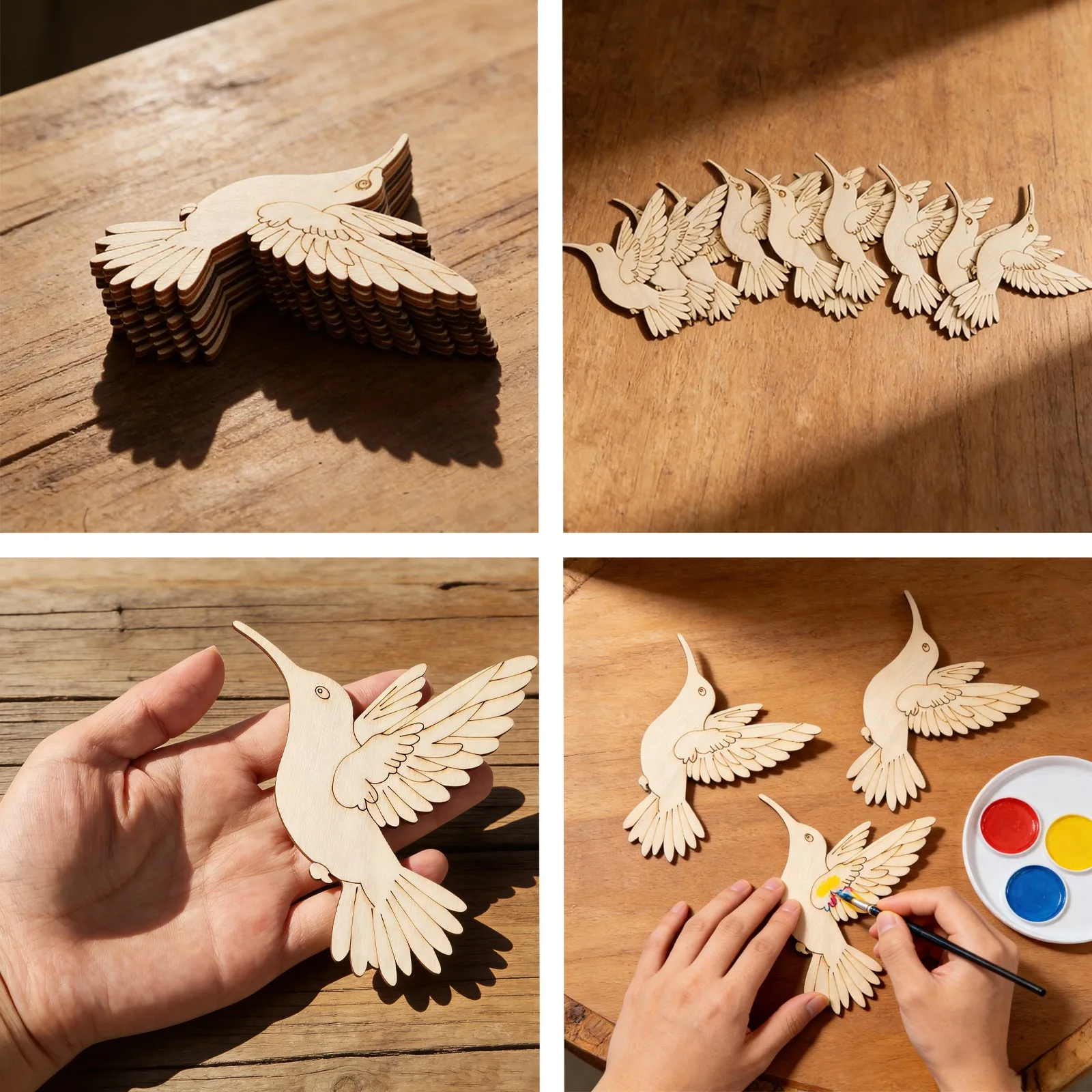 10pcs Unfinished Wood Animal B - Home Office Art recensione e prezzo