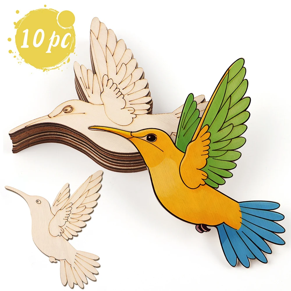 10pcs Unfinished Wood Animal B - Home Office Art recensione e prezzo