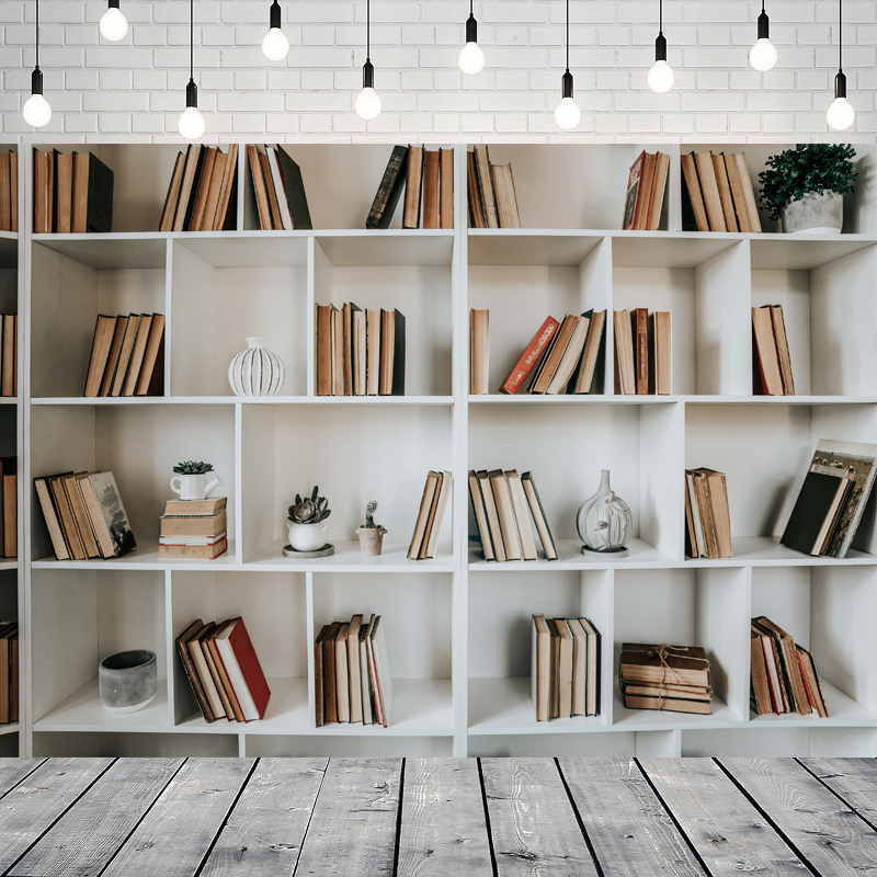 White Bookshelf Photography Ba - Home Office Zoom Background Free recensione e prezzo