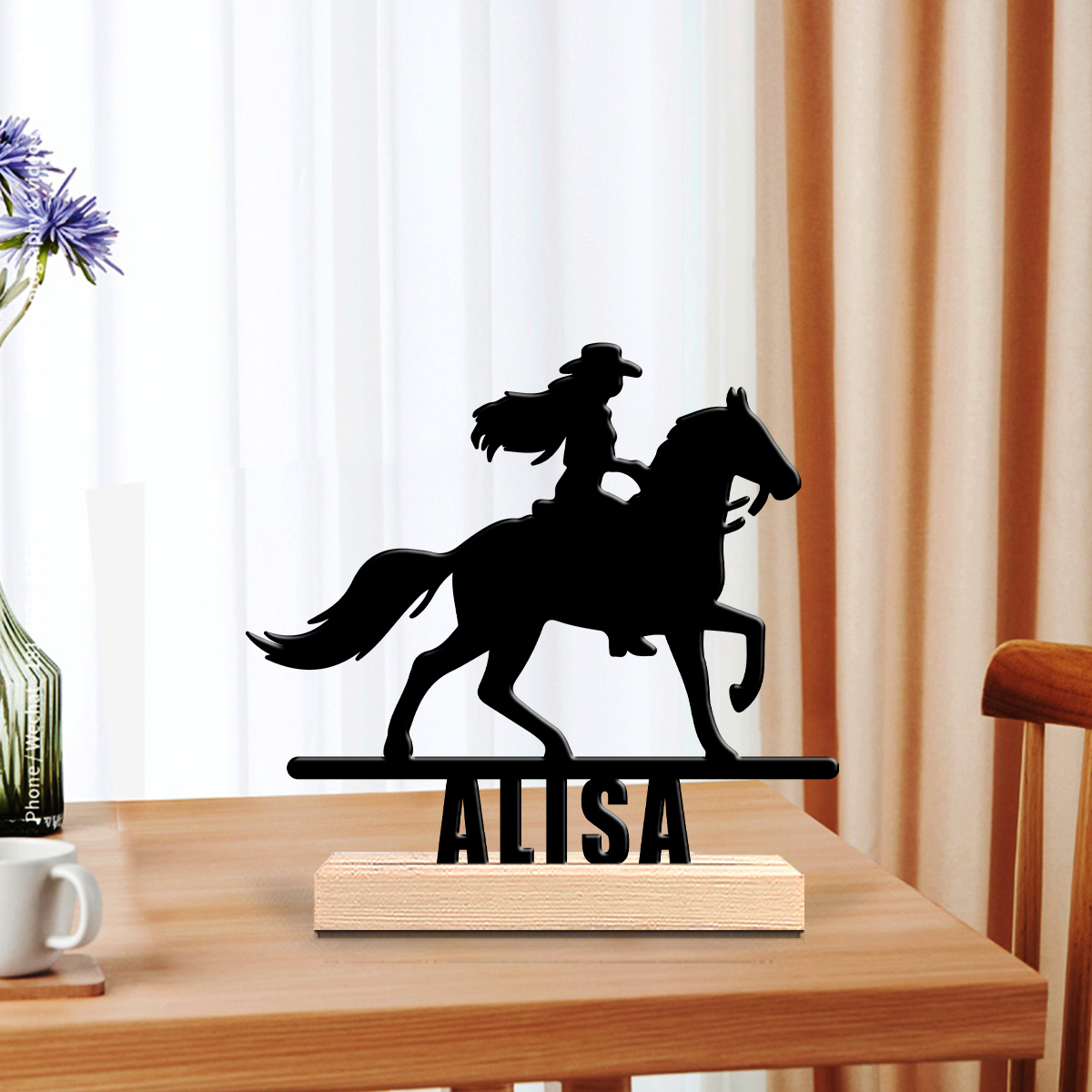 1Pc Csutom Horse Ridding Girl  - Home Office Art recensione e prezzo