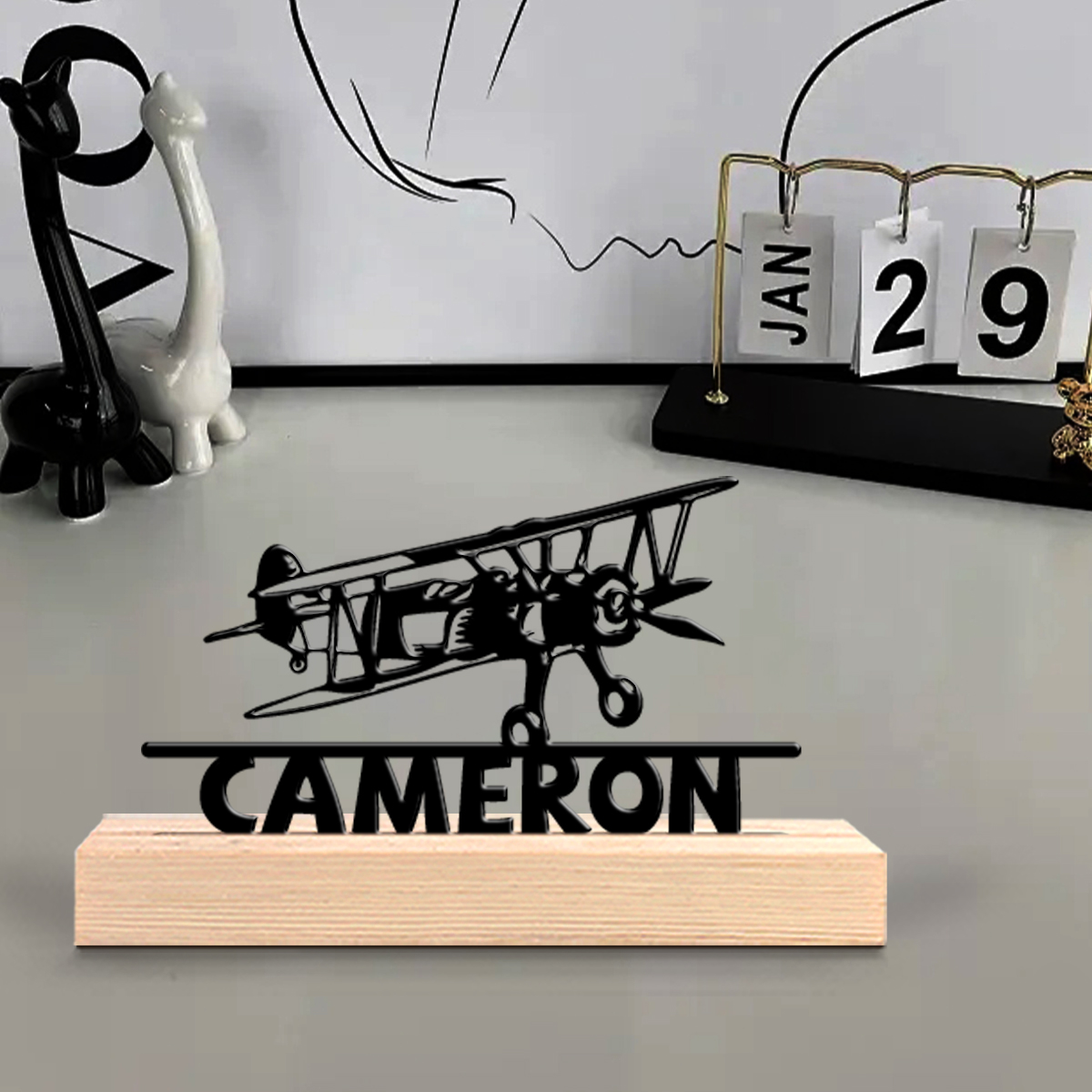 1Pc Csutom Name Jet Aircraft W - Home Office Art recensione e prezzo
