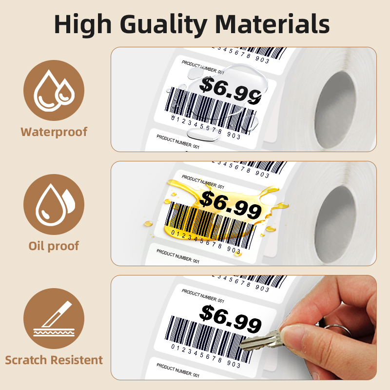 5 Rolls of White Label Sticker - Label Maker Machine recensione e prezzo