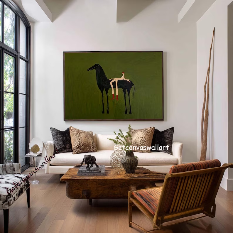 Modern Abstract Western Horse  - Home Office Art recensione e prezzo
