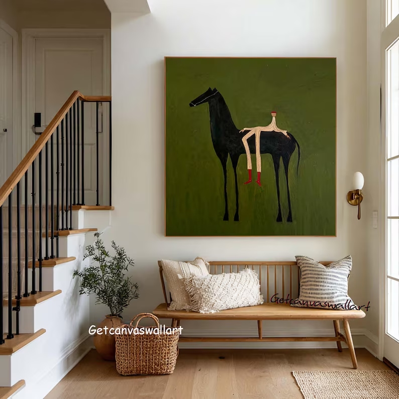 Modern Abstract Western Horse  - Home Office Art recensione e prezzo